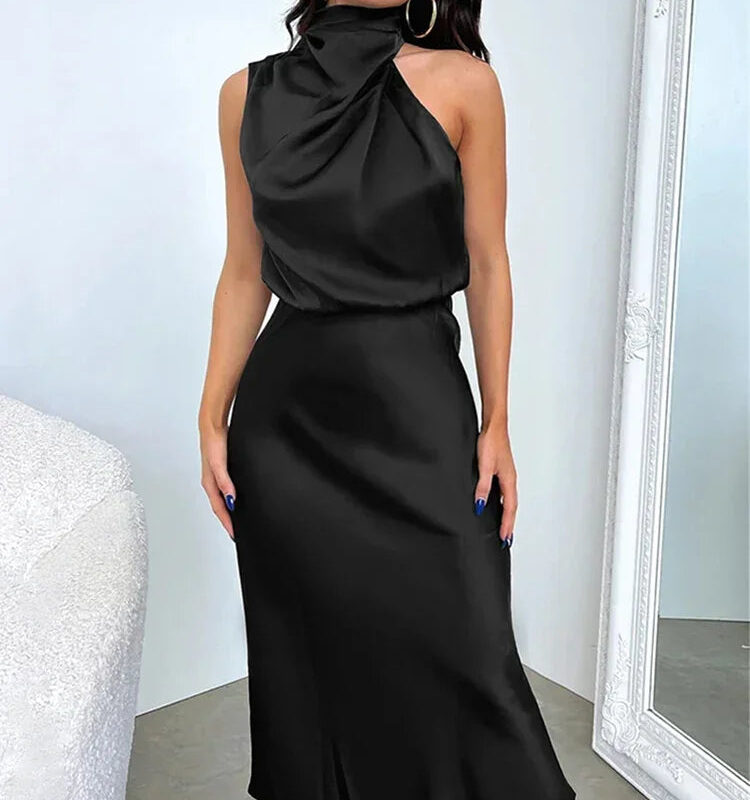 Black old money dress