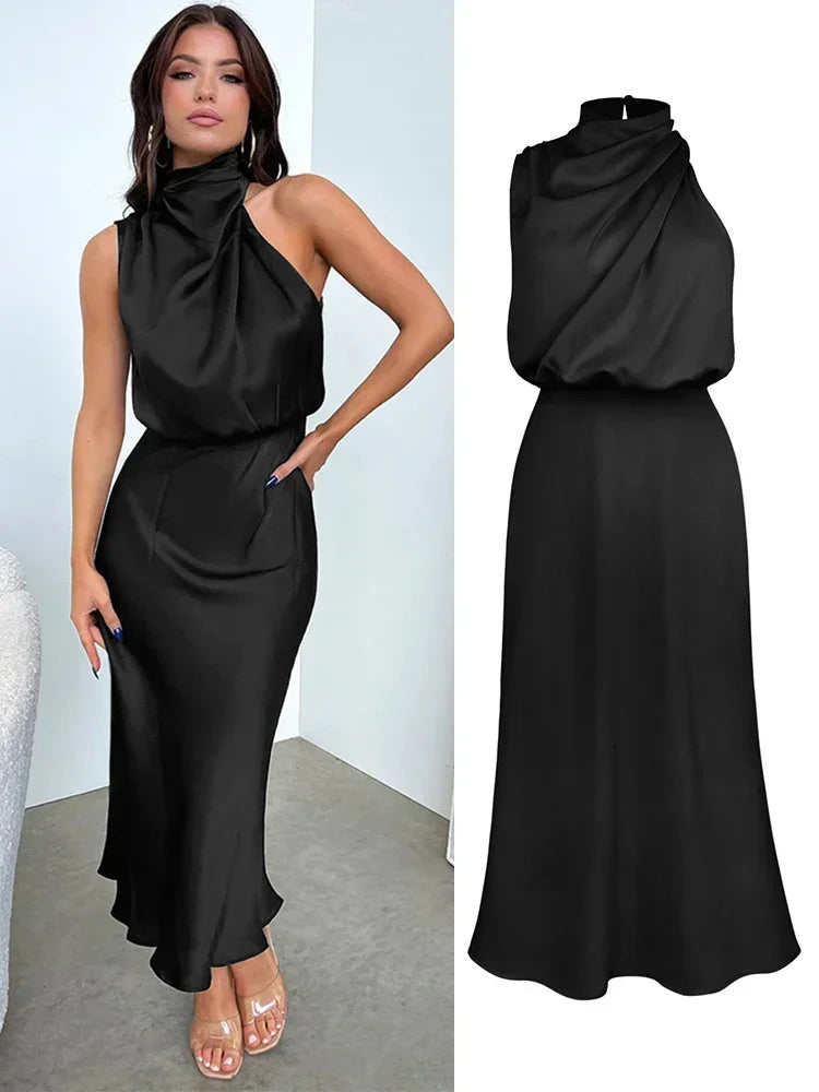 Black old money dress