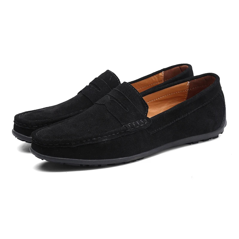 Old money suede loafers